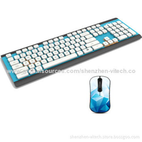 High-quality 2.4GHz Wireless Keyboard and Mouse, Supports Several Languages with FCC, CE Marks